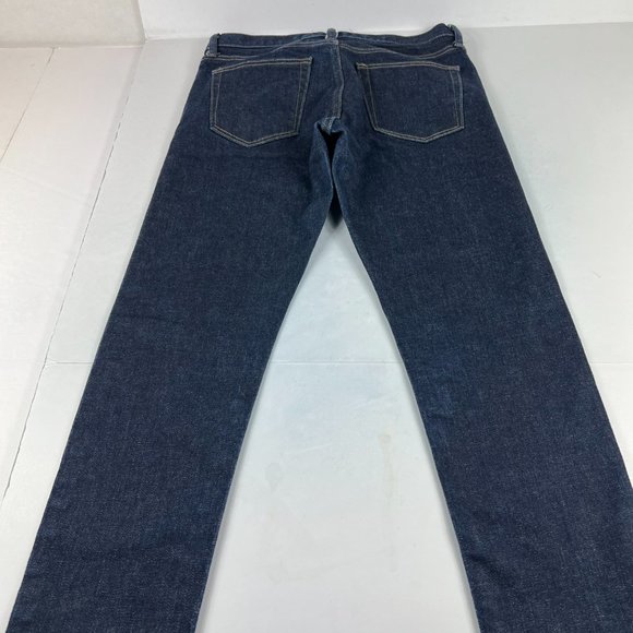 Uniqlo Jean Mens 31x30* Slim Straight Selvedge Kaihara Dark Blue Denim Tag 31x32 - Picture 8 of 16
